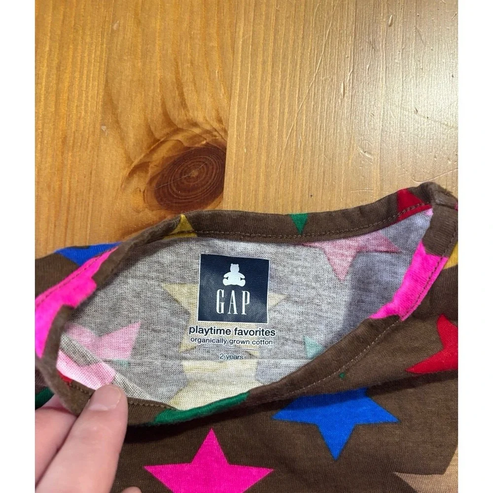 GAP Toddler Organic Cotton Colored Stars Dress Size 2 Years